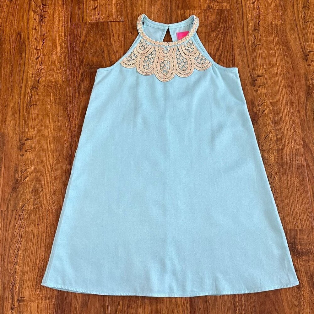 Lilly Pulitzer girls trapeze dress with lace detail